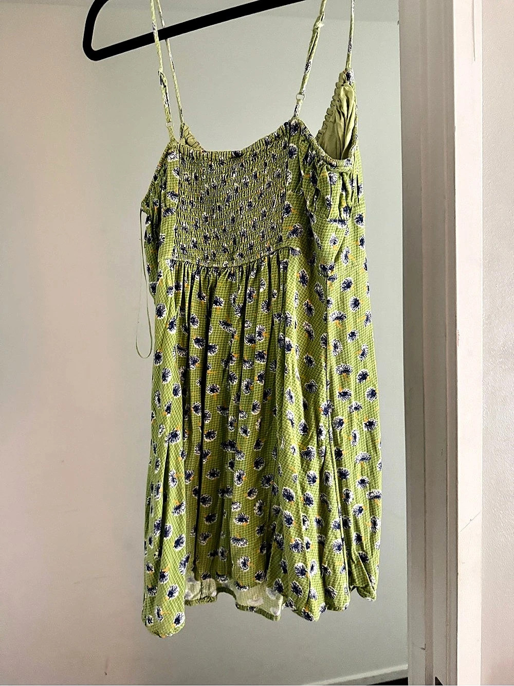 BDG Floral Mini Dress in Green & Blue great condition